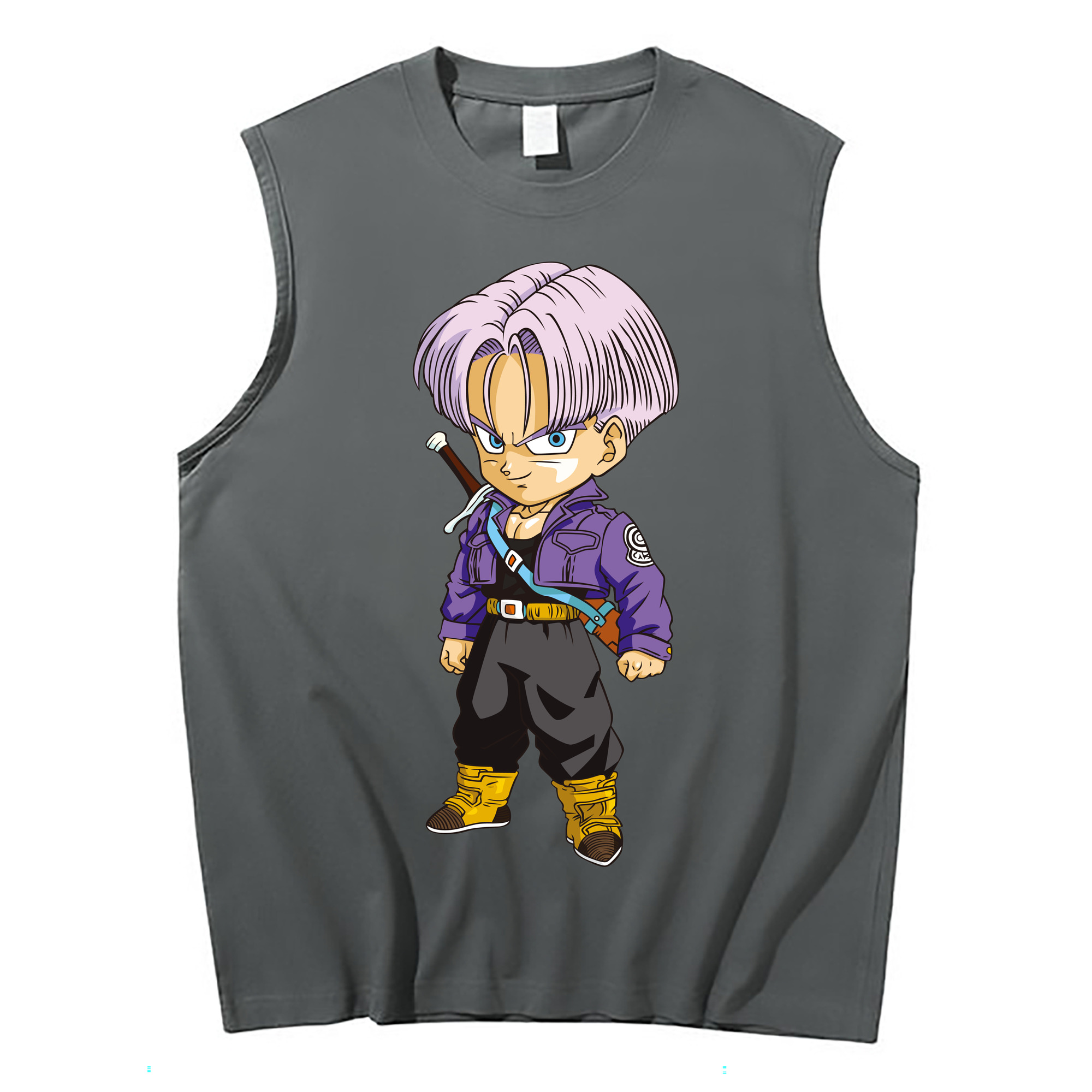 （画像用） ドラゴンボール トランクス（Torankusu）DRAGON BALL Trunks コットン100％タンクトップ（フロントプリント）